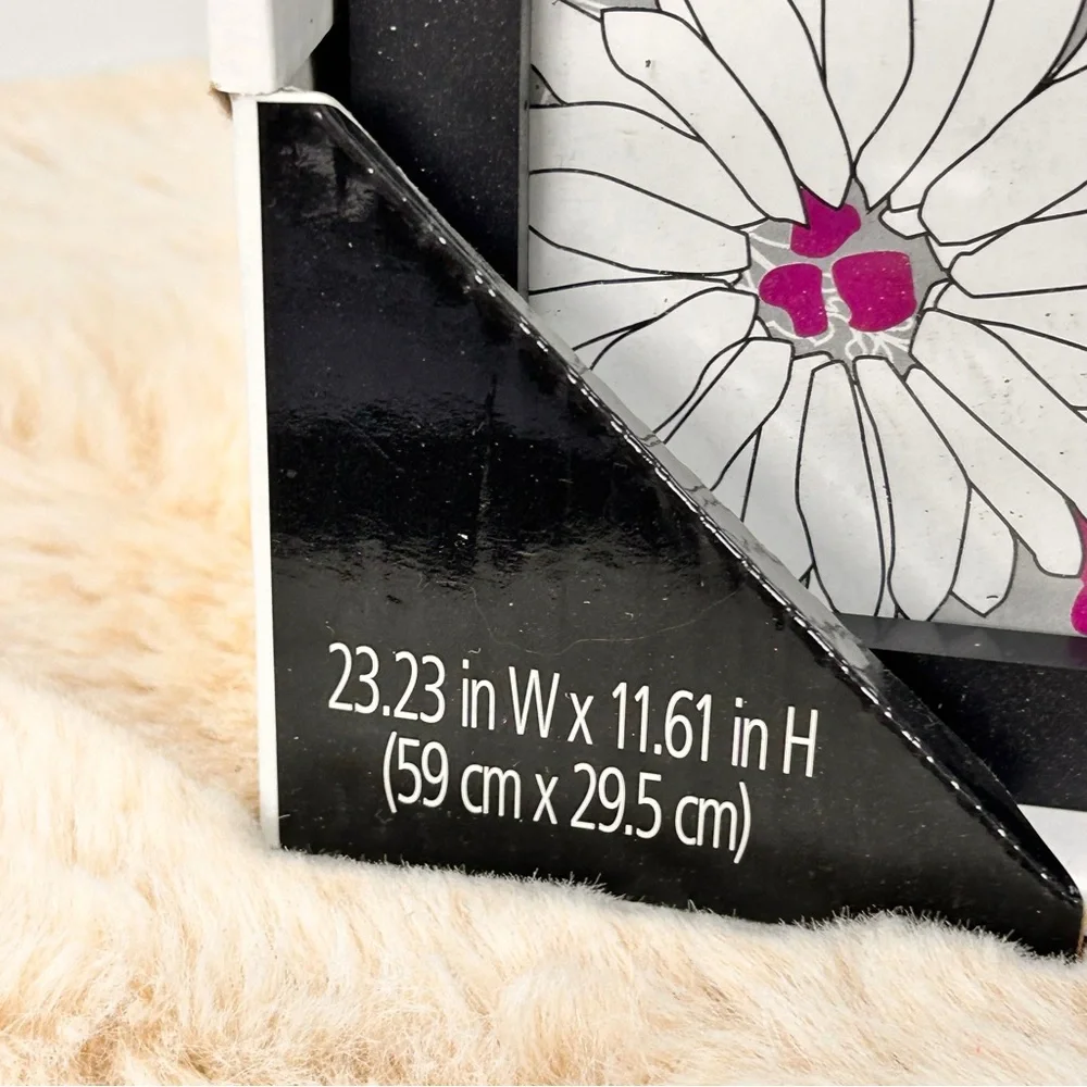 Mainstays Black‎ and Pink Floral Accent Picture Frame